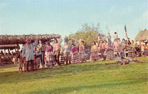 Seminole Okalee Indian Village and Crafts Center. 1970s. Postcard says ...