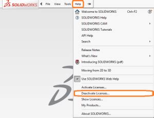 Image result for Deactivate SolidWorks License