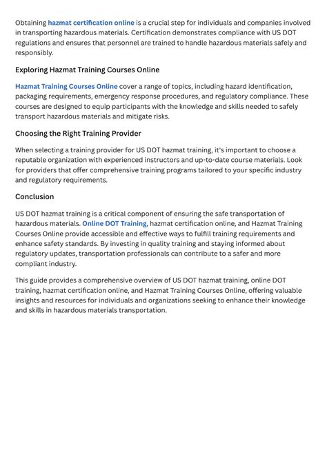 PPT - The Complete Guide to US DOT Hazmat Training Online Certification ...