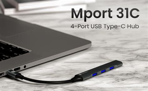 Portronics Mport 31C USB C Hub Dock 4-in-1 Type C Multiport Adapter