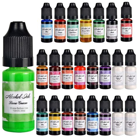 Buy SupResin Alcohol Ink Set, 24 Bottles Alcohol-Based Inks Each 0.35oz ...