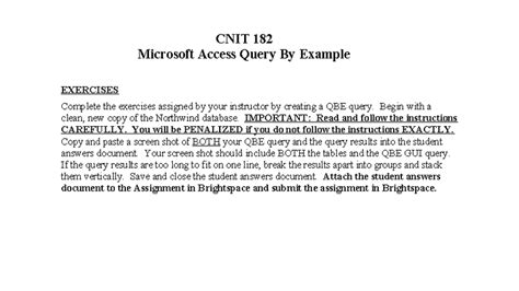 Image result for Exercises On Query Database Using Access
