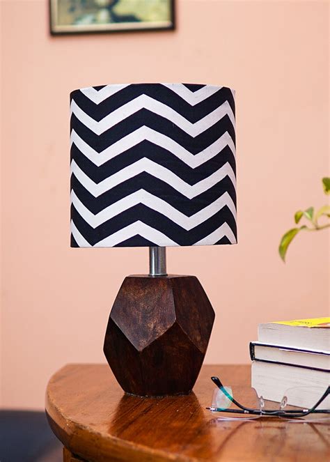 Get Sefinn Table Lamp with Black and White Cylindrical Shade at ₹ 2390 ...