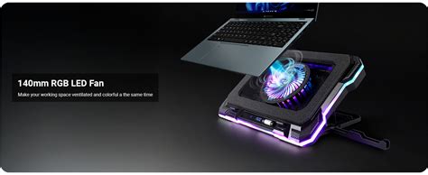ZEBRONICS NC9200 Laptop Cooling Pad with 140mm RGB LED Fan