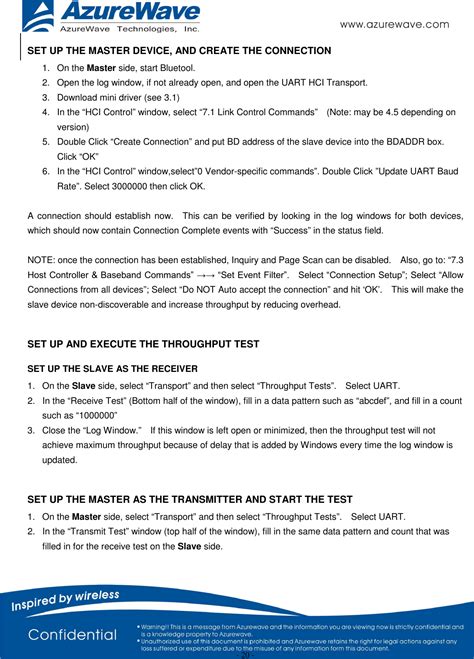 AzureWave Technologies CM2XXNF IEEE 802.11 a/b/g/n/ac Wireless LAN and ...
