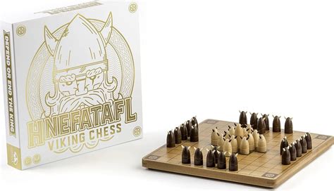 Marbles Hnefatafl Viking Chess Game, Wooden Board, Battle Strategy, for Kids & Adults, 8 ...
