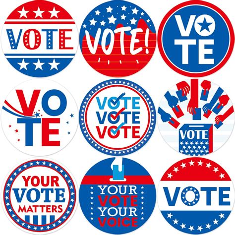Amazon.com: 67pcs Colorful Vote Sticker Patriotic Election Voting ...