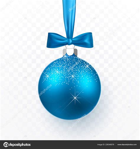 Blue Christmas Bow Transparent Background