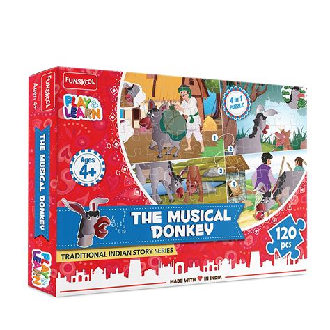 Buy Funskool - Play & Learn The Musical Donkey,Educational,120 Pieces ...