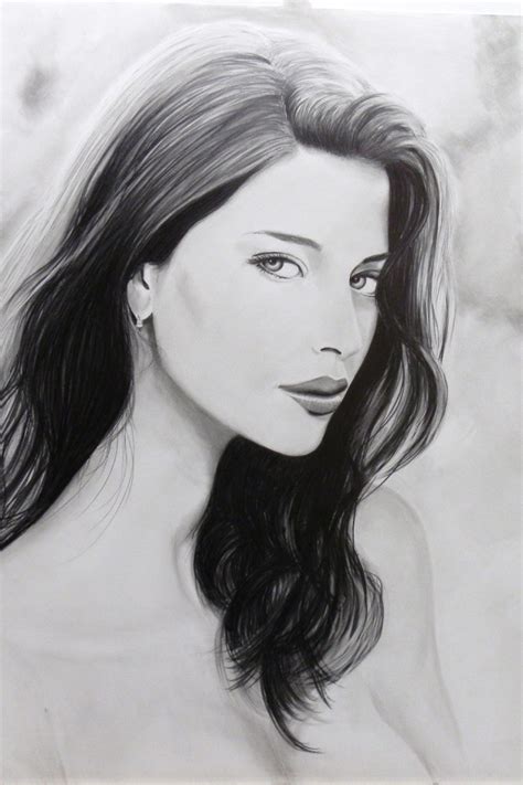 Download wallpaper girl, figure, a simple pencil, section painting in ...