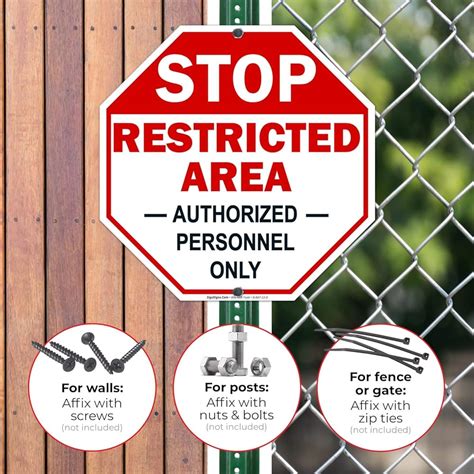 SigoSigns Restricted Area Sign Authorized Personnel Only, Do India | Ubuy