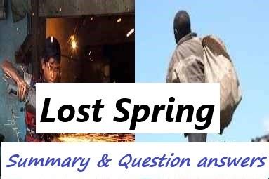 Image result for Lost Spring Class 12 Detailed Summary