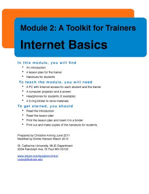 Fillable Online Module 2 Trainer Kit Computer Basics Internet - jyukawa ...