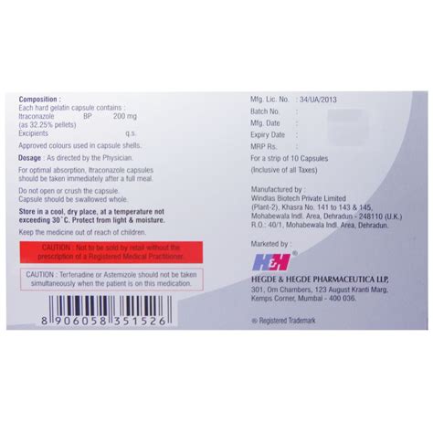 Itzhh 200 Capsule 10's Price, Uses, Side Effects, Composition - Apollo ...