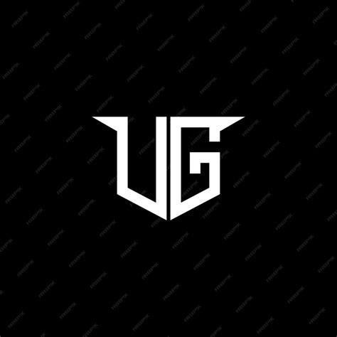 Ug modern construction logo with symmetrical design | Premium Vector