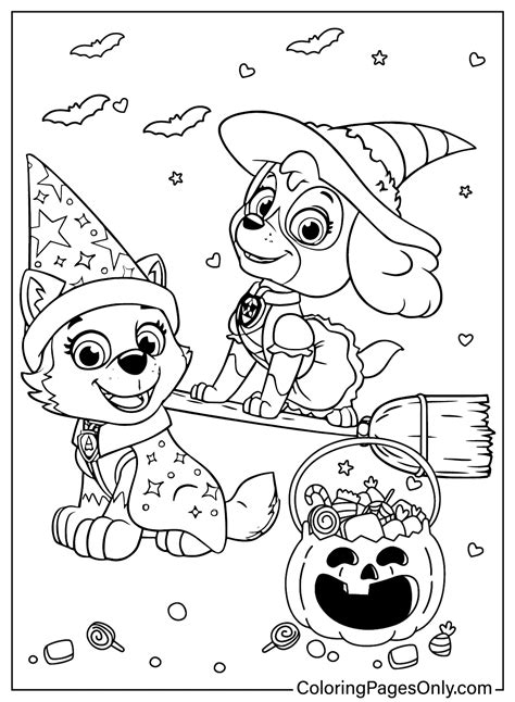 30+ Paw Patrol Halloween Coloring Pages - Free Printable PDF & Online ...