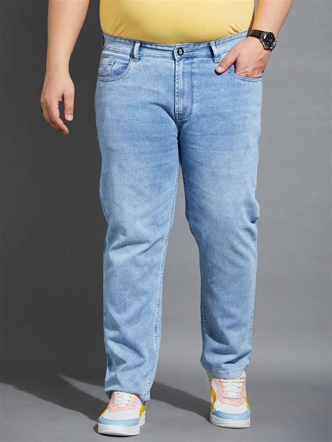 Men Plus Size Slag-10 Washed Indigo Denim – bigbanana