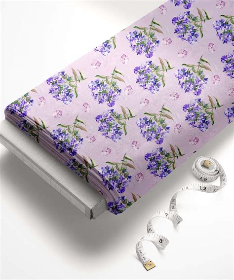 Buy Lilac-Flower Bunch Floral Print Online at Wholesale Prices | Fabric ...