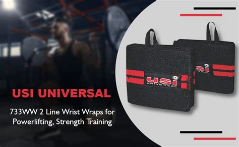 USI UNIVERSAL THE UNBEATABLE 733WW 2 Line Wrist Wraps for Powerlifting ...
