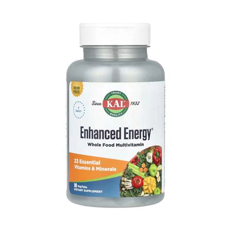 KAL, Enhanced Energy, Whole Food Multivitamin, 90 Veg Tabs – Maple Herbs