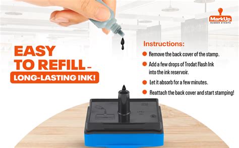 Pre-Inked Stamp – Custom Compact Rubber Stamp | Up to 2 Lines | 42x9mm ...