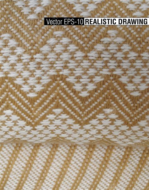 South America Indian Woven Fabrics Textile Drawing Fabric Vector ...