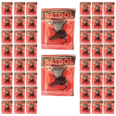 Niyyat Ratdol Rat Killer Powder for Rat Control 2gram (Pack of 50 ...