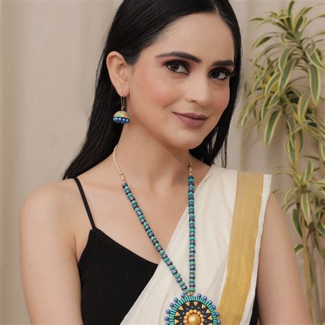 Handmade Terracotta Clay Necklace Set with Jhumka Earrings – A Local Tribe