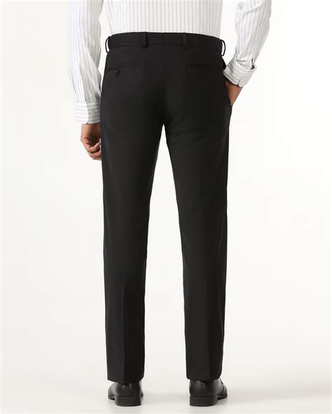 Buy Black Luxe Technowaist Solid Trouser from Blackberrys