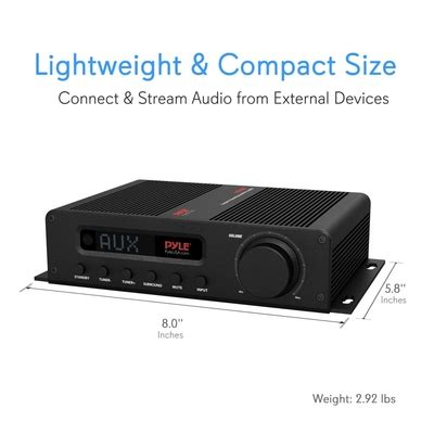 Pyle Bluetooth 5 Channel Home Audio Amplifier India | Ubuy