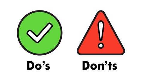 Dos And Don'ts Green Red Signs Vector Illustration 20230871 Vector Art ...