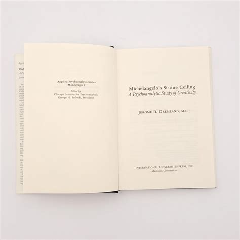 "Michelangelo's Sistine Ceiling: A Psychoanalytic Study of Creativity ...