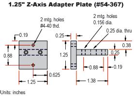 Z-Axis Brackets for Ball Bearing Stages | Edmund Optics