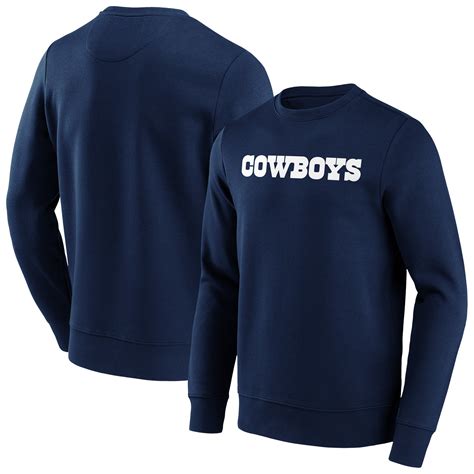 Mens Dallas Cowboys Primary Colour Wordmark Crew Sweatshirt | Rebel Sport
