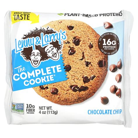 Lenny & Larry's, The COMPLETE Cookie, Chocolate Chip, 12 Cookies, 4 oz ...