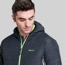 Mens Quilted Hooded Bomber Jacket - Navy – Boldfit