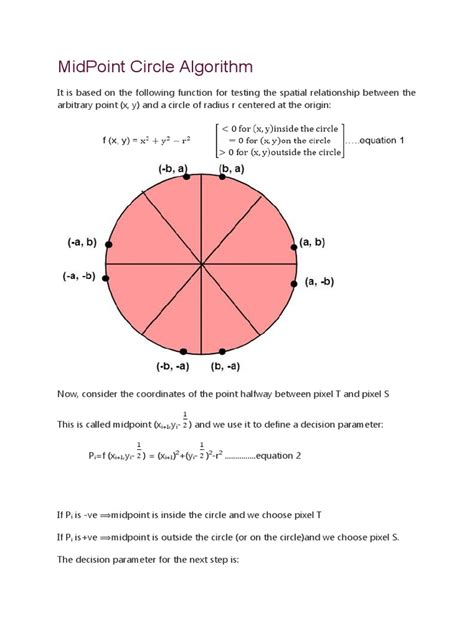 Image result for Circle Midpoint Scan Conversion Algorithm