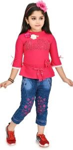 CHAMPION GARMENTS Baby Girls Party(Festive) Top Capri Price in India ...