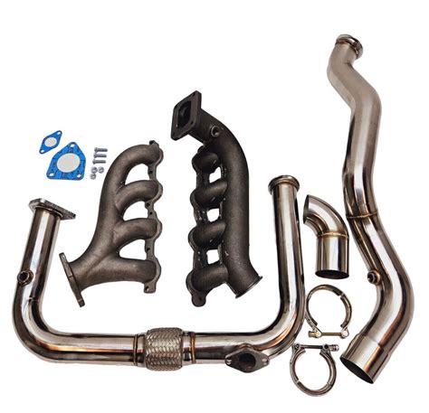 T4 Turbo Hotparts Crossover Exhaust Kit Vortec 4.8 5.3 6.0 LSX Silvera ...