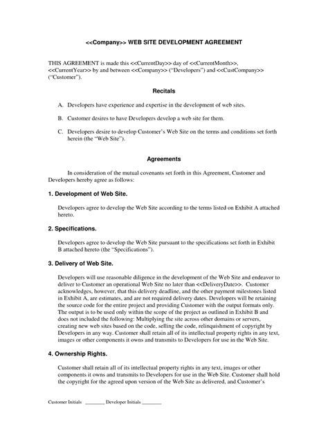 Image result for Sample Web Development Contract