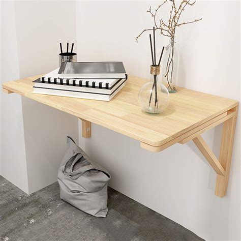 Buy Fold Wall ed Table Solid Wood Wall ed - Dining Table Computer Desk ...