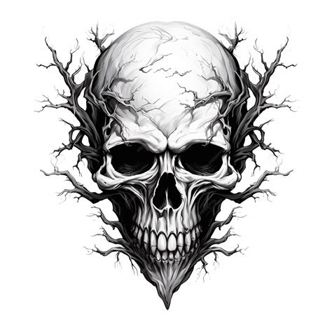 Premium Vector | Styrofoam skull head giving hand drawing tshirt ...