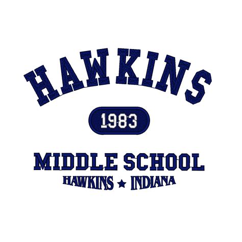 Stranger Things, Hawkins Middle School design for embroidery machine ...
