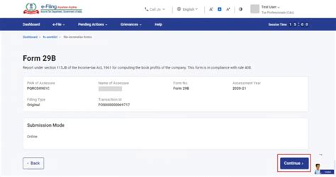 Form 29B User Manual | Income Tax Department