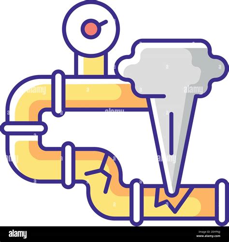 Leaking gas pipe Stock Vector Images - Alamy