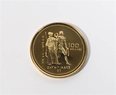 #23 CANADIAN 1/4 OZ GOLD 100 DOLLARS COIN 1976
