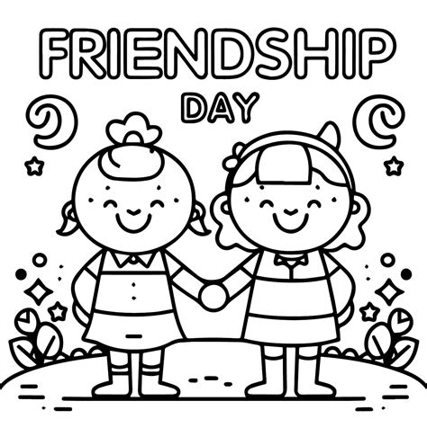 Free Happy Friendship Day coloring page - Download, Print or Color ...