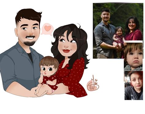 temporarywizard | Sweet lil family portrait for @dieselbelle ! 🥰 if you’d like to order one just ...