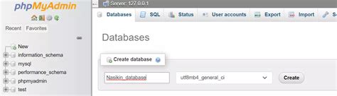 Create Database Using Xampp 的图像结果