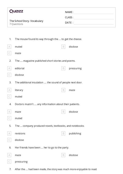 Printable Publishing Worksheets for Class 6 | Quizizz